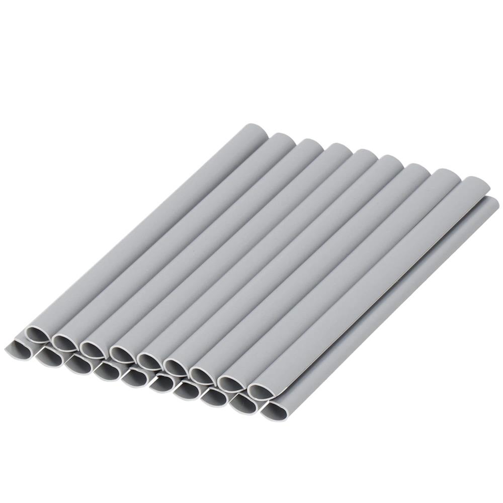 Panou de gard pentru intimitate din PVC, 35 x 0,19 m, gri, cu cleme