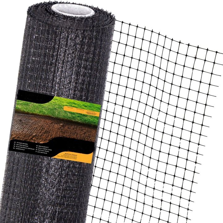 Plasa anti cartite si daunatori pentru gradina 1x100 m, 30 g/mp, neagra