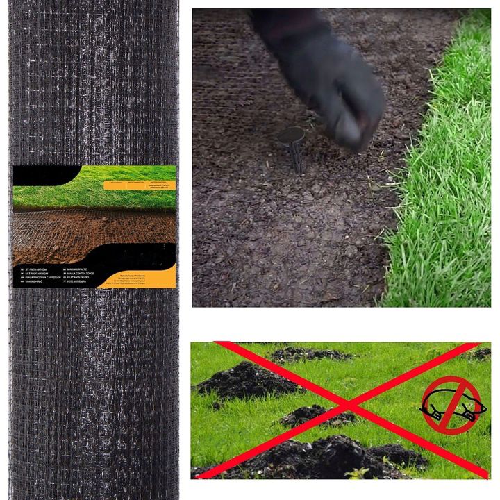 Plasa anti cartite si daunatori pentru gradina, 2x100 m, 30 g/mp, neagra