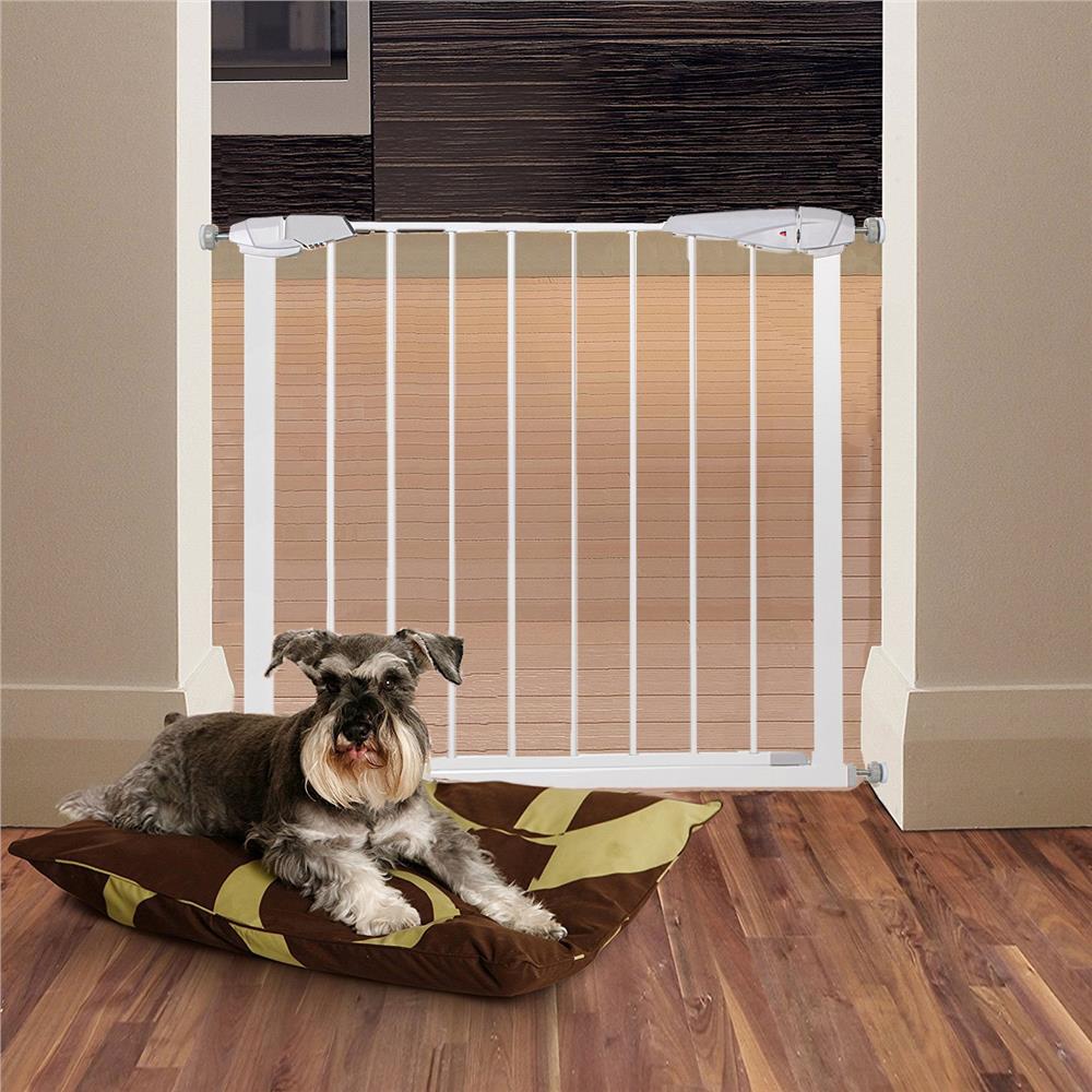 Poarta de siguranta pentru scari Safety Gate, 104-113 cm, otel, alba