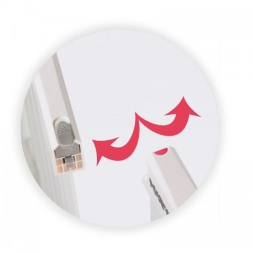 Poarta de siguranta pentru scari, ajustabila 118-127 cm, otel, alba