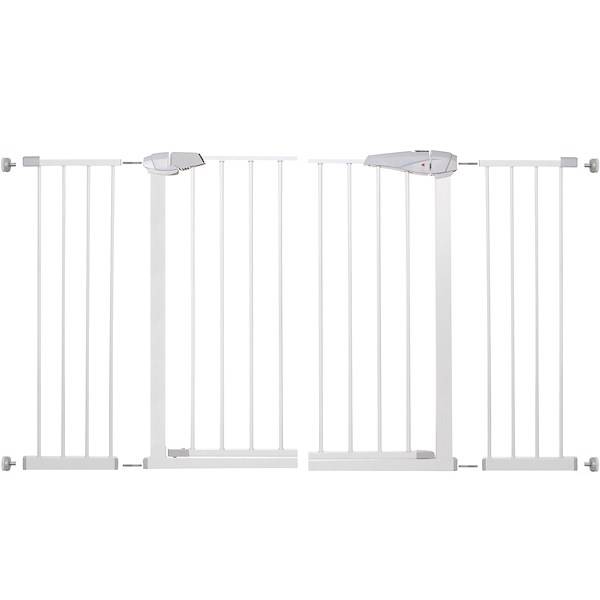 Poarta de siguranta pentru scari Safety Gate, 132-141 cm, otel alb