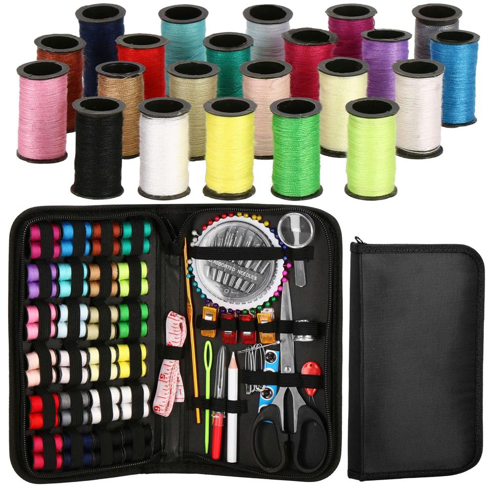 Set de cusut 172 piese cu geantă de depozitare compactă