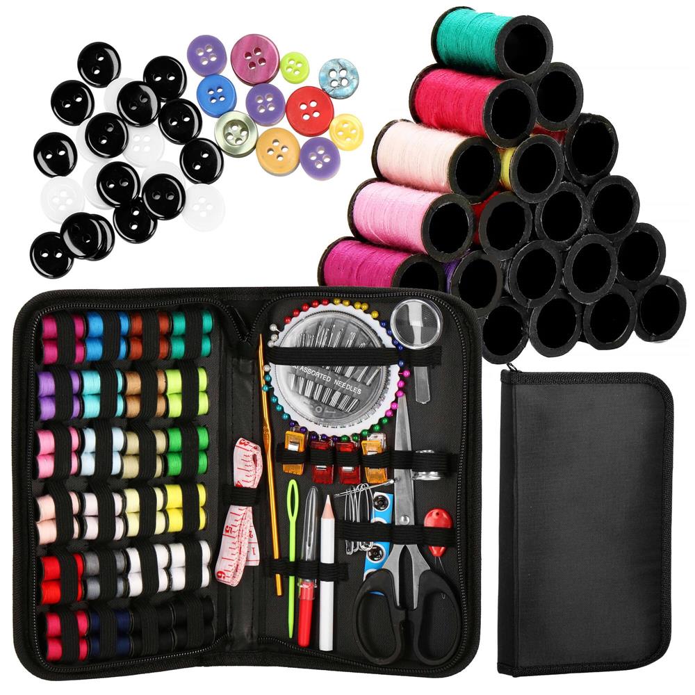 Set de cusut 172 piese cu geantă de depozitare compactă