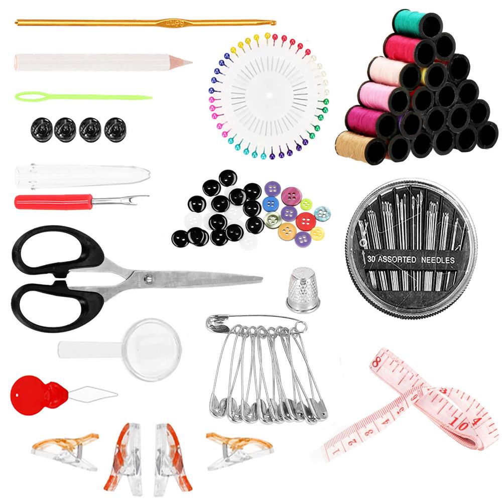 Set de cusut 172 piese cu geantă de depozitare compactă