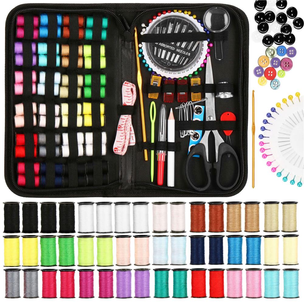 Set de cusut 172 piese cu geantă de depozitare compactă