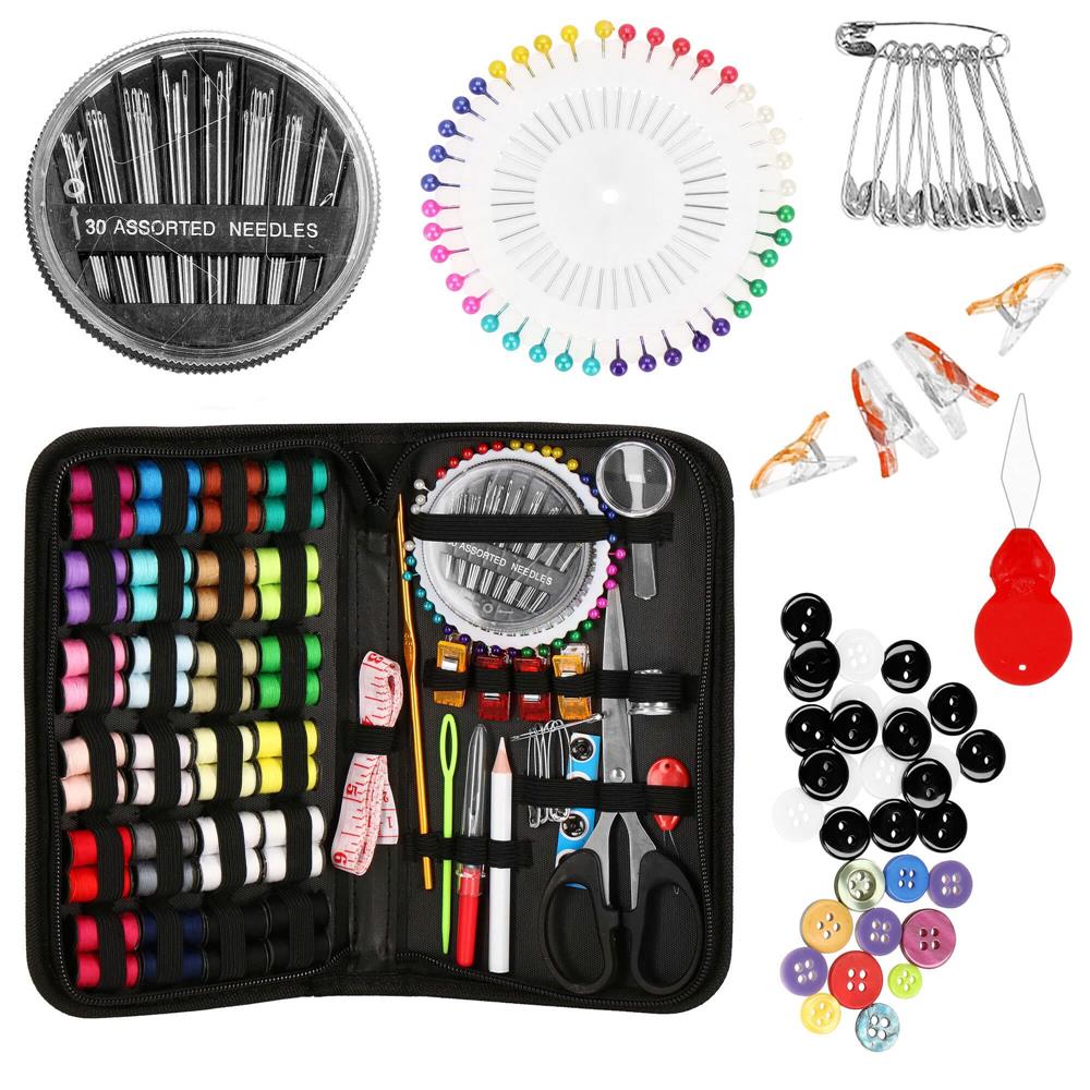 Set de cusut 172 piese cu geantă de depozitare compactă