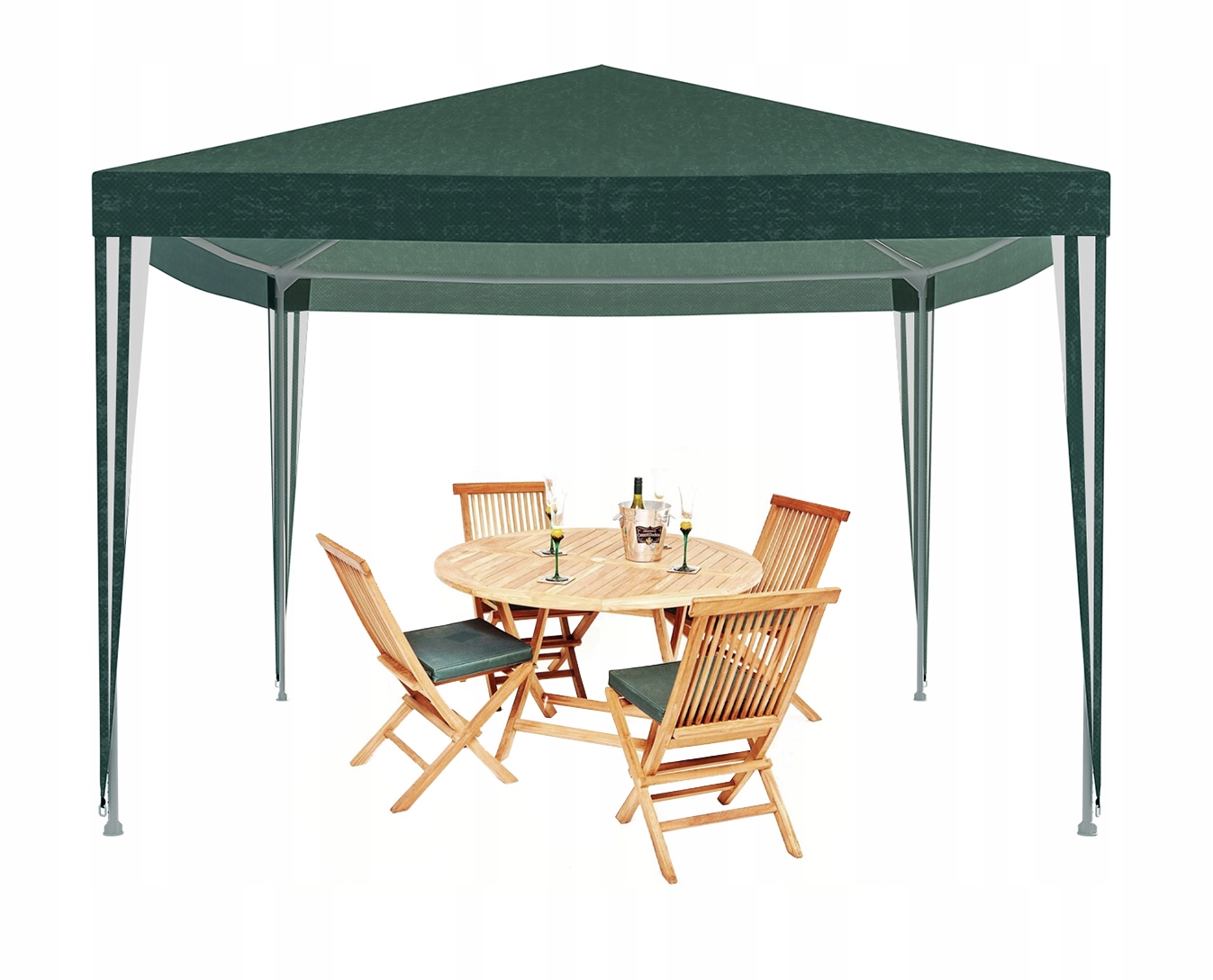 Cort pavilion de gradina 3x3 m impermeabil, cu protectie UV, verde