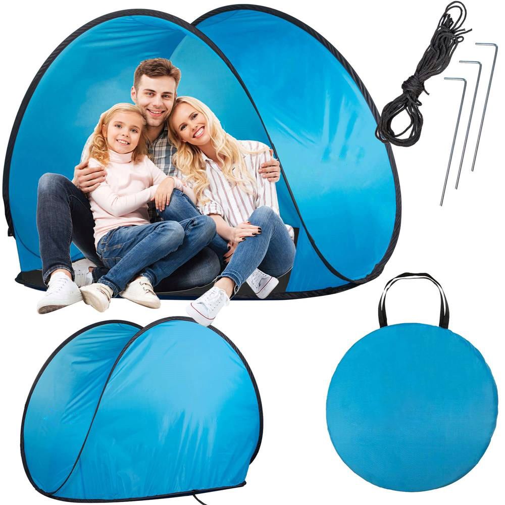 Cort de plajă și picnic pop-up Sersimo, protecție UV, 150x90x90 cm