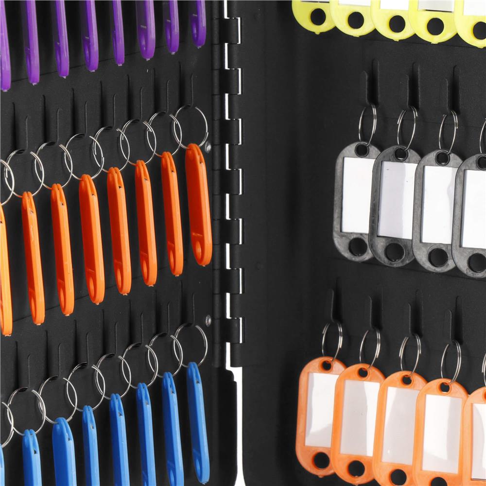 Cutie metalica pentru 100 chei din otel, cu inchidere, 30x24x7 cm, neagra