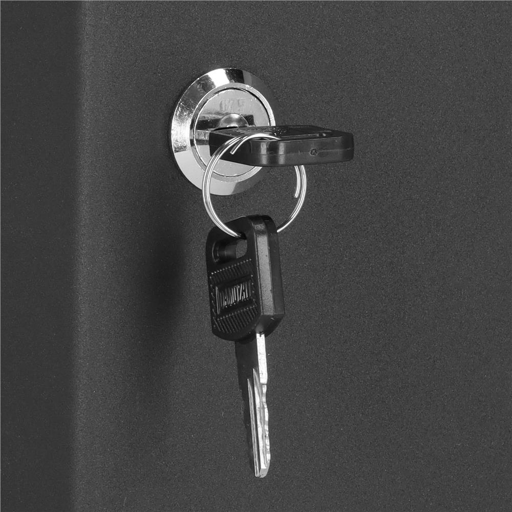 Cutie metalica pentru 100 chei din otel, cu inchidere, 30x24x7 cm, neagra