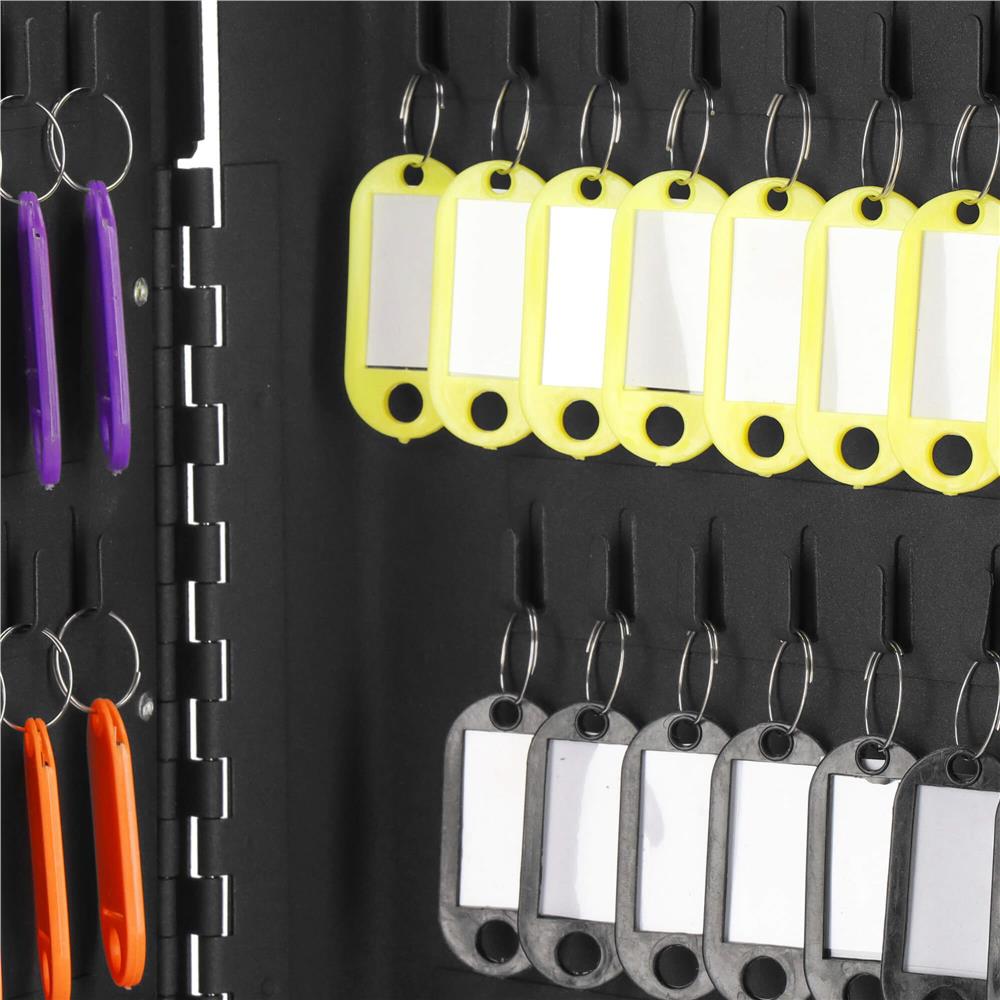 Cutie metalica pentru 100 chei din otel, cu inchidere, 30x24x7 cm, neagra