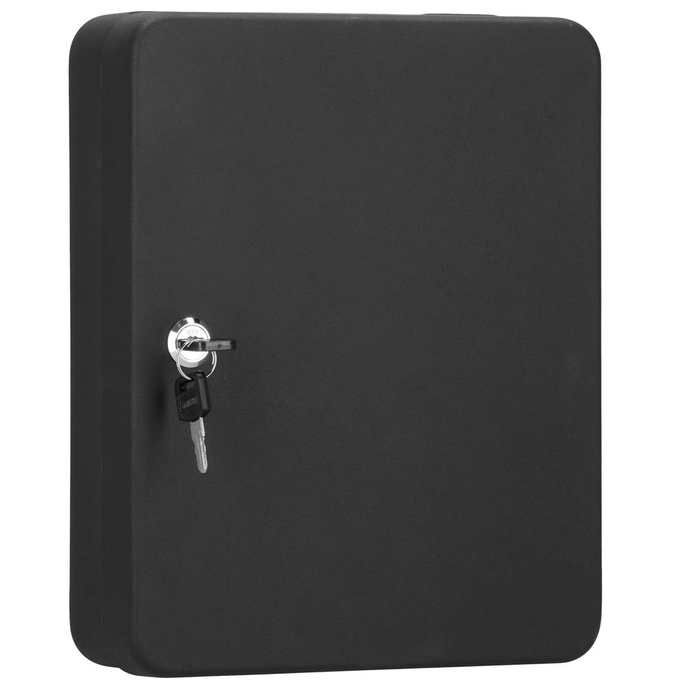 Cutie metalica pentru 100 chei din otel, cu inchidere, 30x24x7 cm, neagra