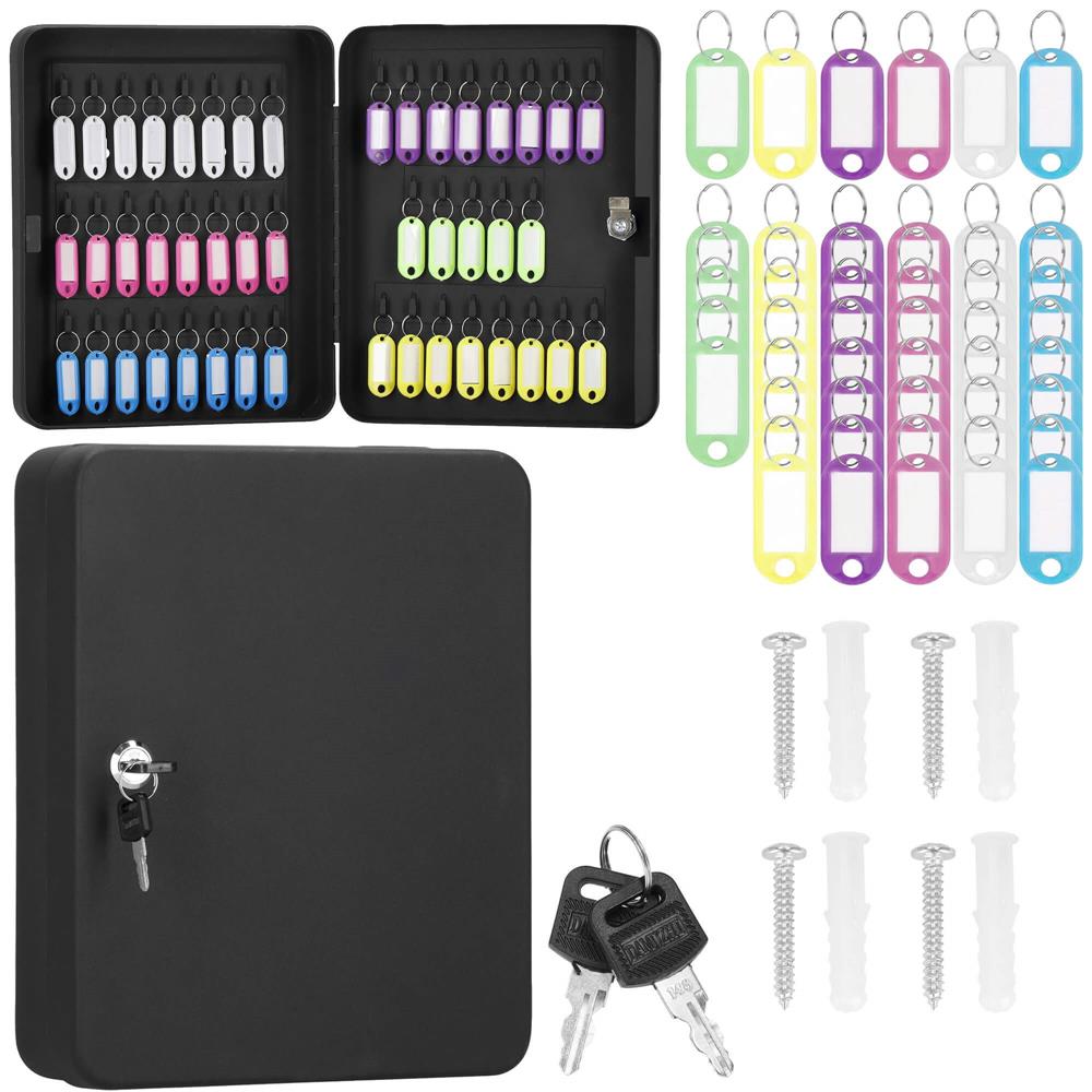 Cutie metalica pentru 48 chei cu inchidere, brelocuri si montaj pe perete
