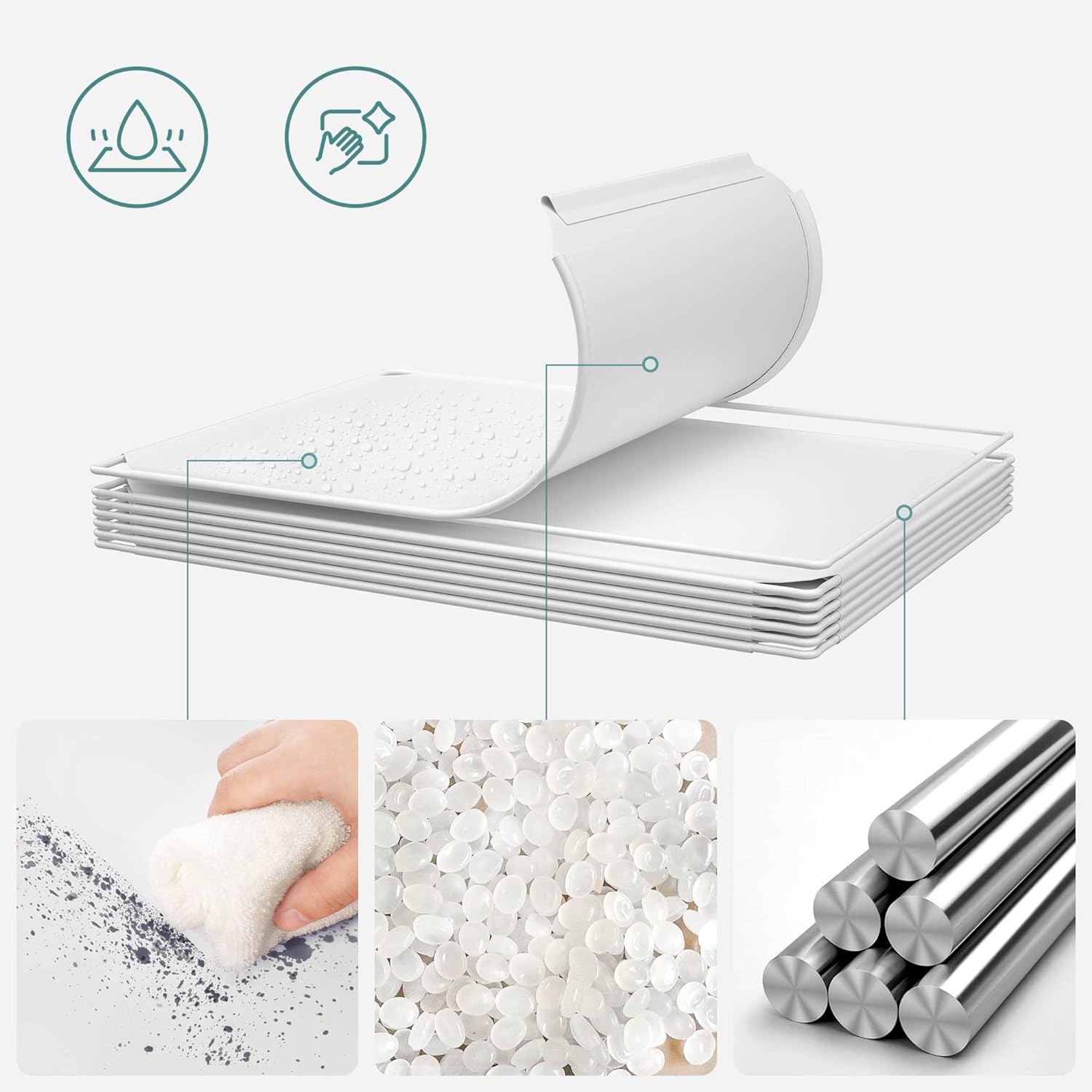 Dulap modular pentru jucarii Songmics, 16 cuburi cu usi, alb, 123x31x123 cm