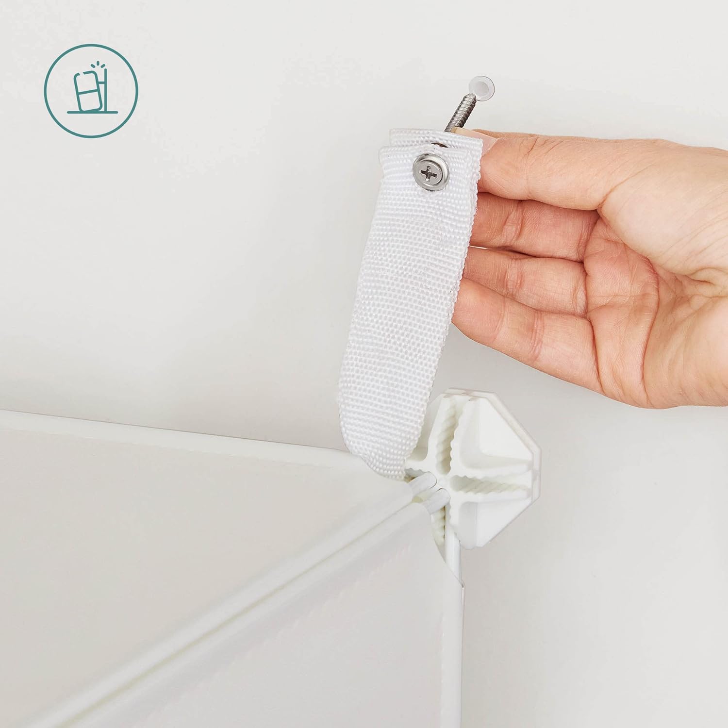 Dulap modular pentru jucarii Songmics, 16 cuburi cu usi, alb, 123x31x123 cm