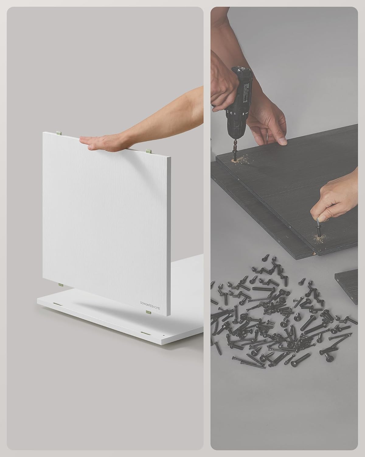 Dulap pentru litieră pisici SONGMICS, montaj fără scule, 80x50x50 cm, alb