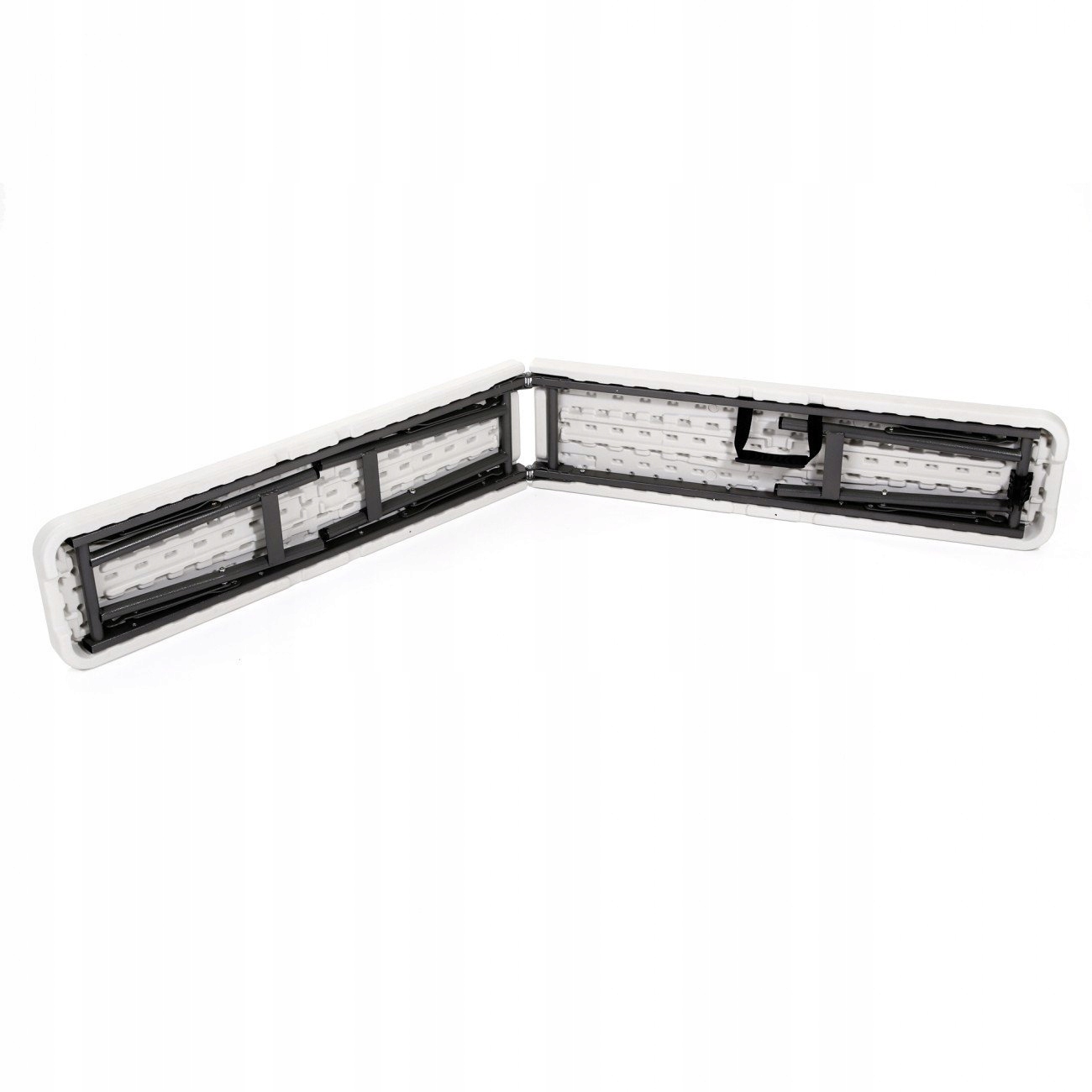 Banca pliabila pentru gradina si catering, HDPE, 180x24,5x42 cm, alba