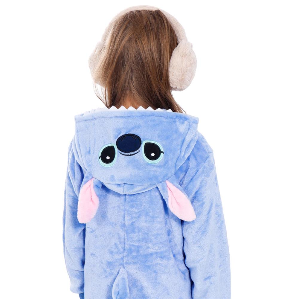 Pijama salopetă pufoasă pentru copii Stitch, 130-140 cm
