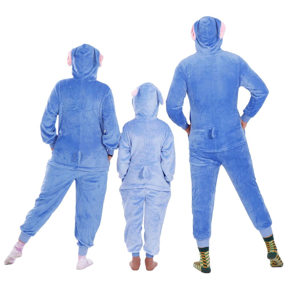 Pijama salopetă pufoasă pentru copii Stitch, 130-140 cm