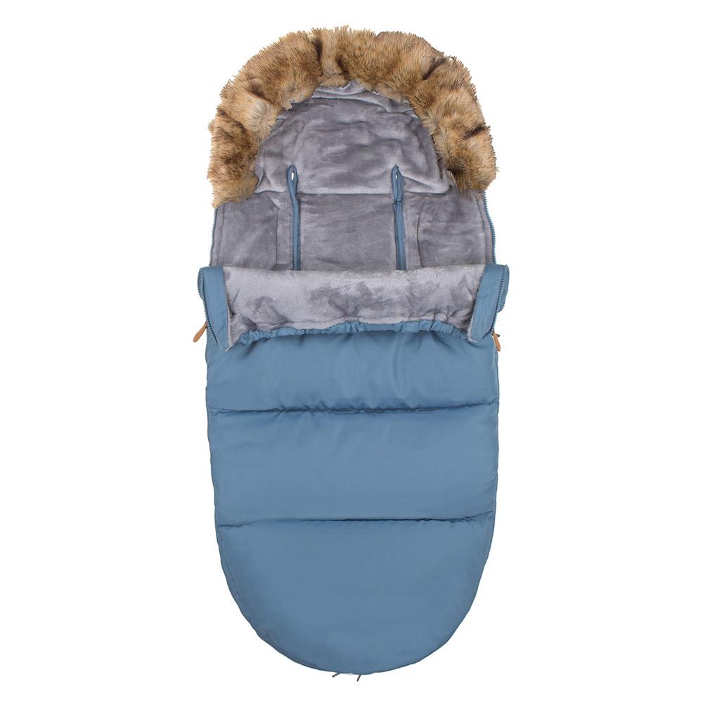 Sac de iarna pentru bebelusi, universal, impermeabil, 90x45 cm, albastru