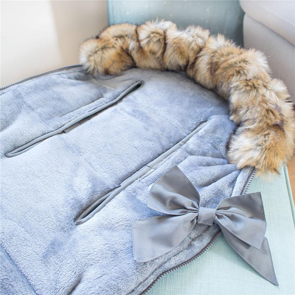 Sac de iarna pentru bebelusi, universal, impermeabil, 90x45 cm, albastru