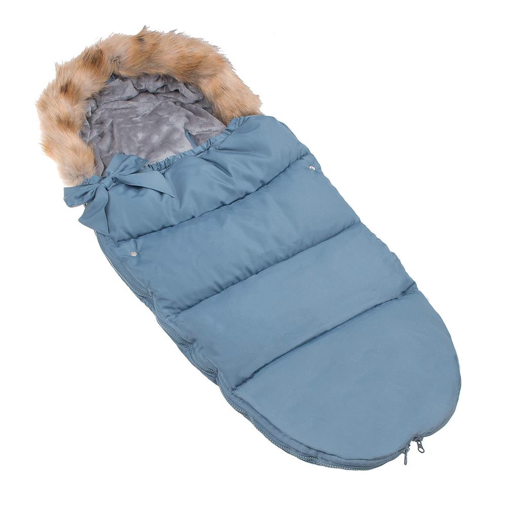 Sac de iarna pentru bebelusi, universal, impermeabil, 90x45 cm, albastru