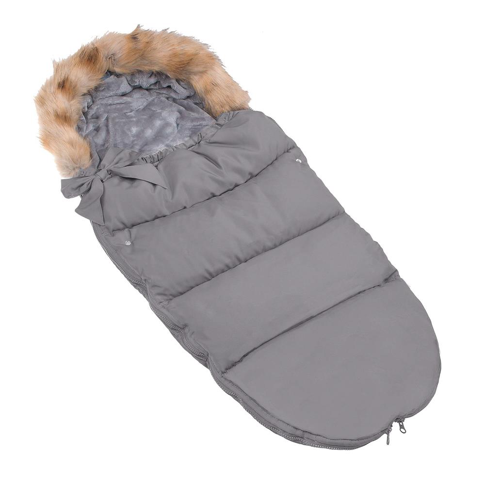 Sac de iarna pentru bebe, universal, impermeabil, 90x45 cm, gri inchis