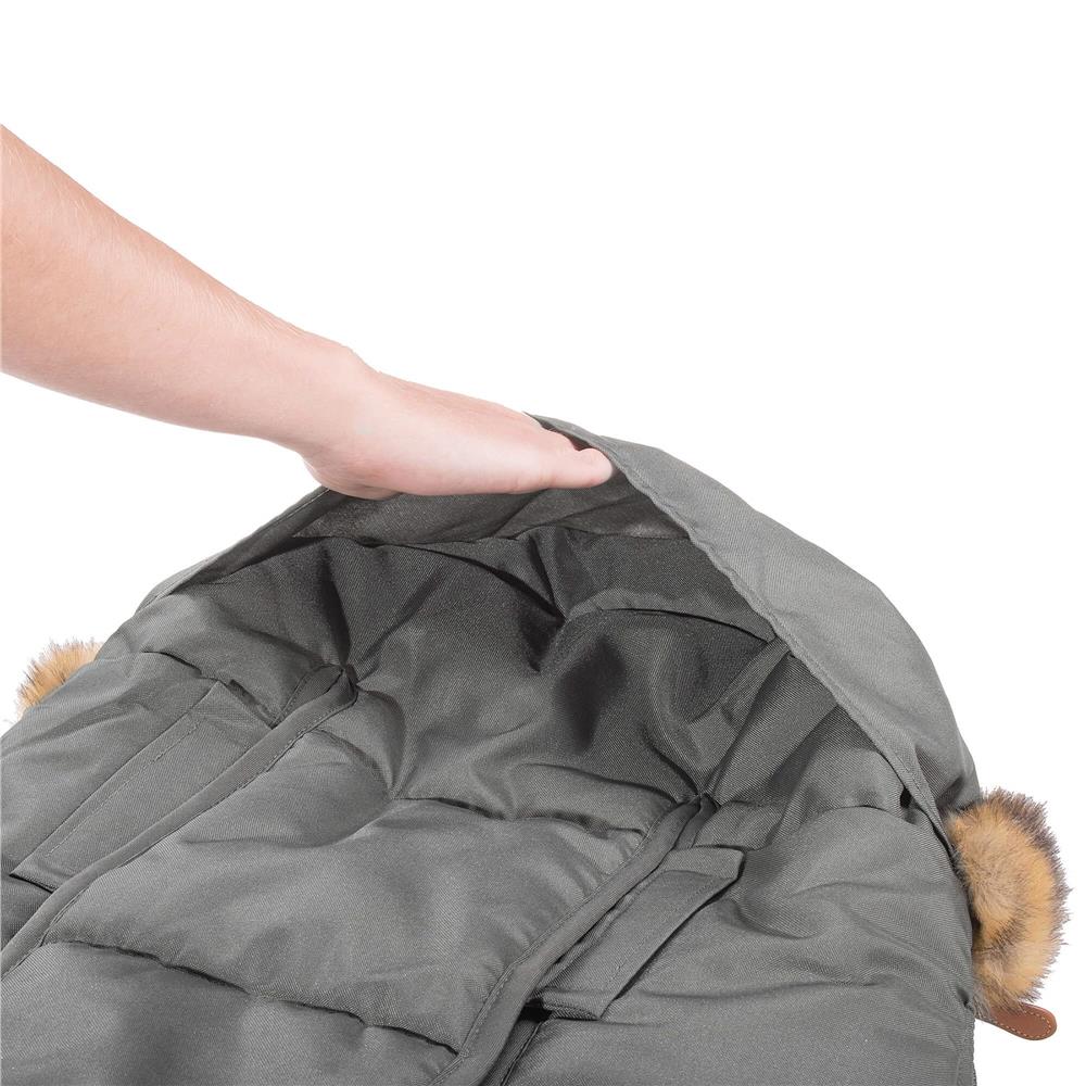 Sac de iarna pentru bebe, universal, impermeabil, 90x45 cm, gri inchis