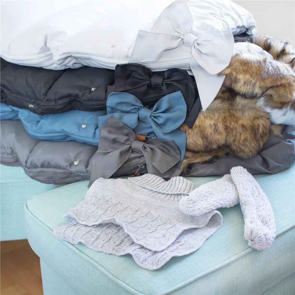 Sac de iarna pentru bebe, universal, impermeabil, 90x45 cm, gri inchis