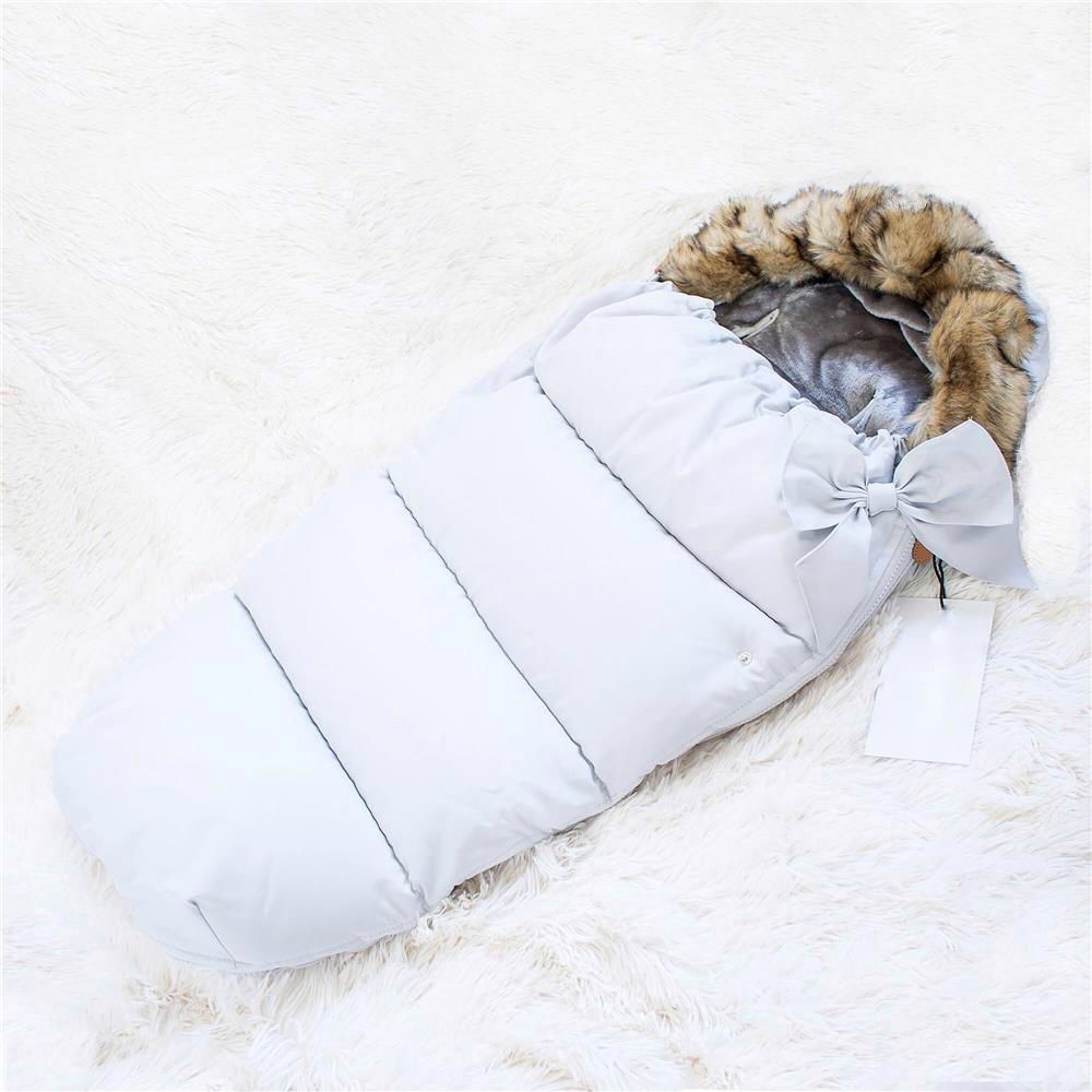 Sac de iarna universal pentru bebelusi, carucior si landou, 90x45 cm, gri