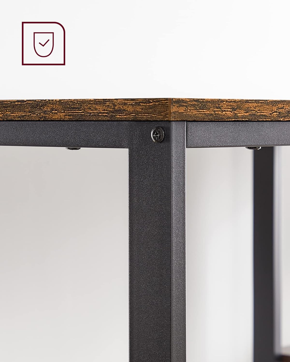 Birou VASAGLE industrial cu 2 rafturi reversibile, 120x60 cm