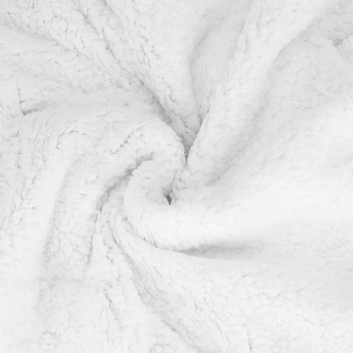 Patura hanorac pufoasa roz cu gluga, maneci si buzunare, universala