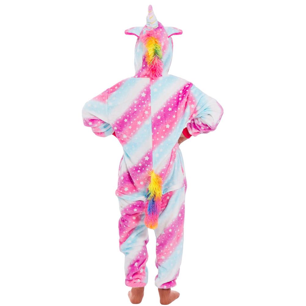 Pijama salopeta unicorn pentru copii, pufoasa, 130-140 cm