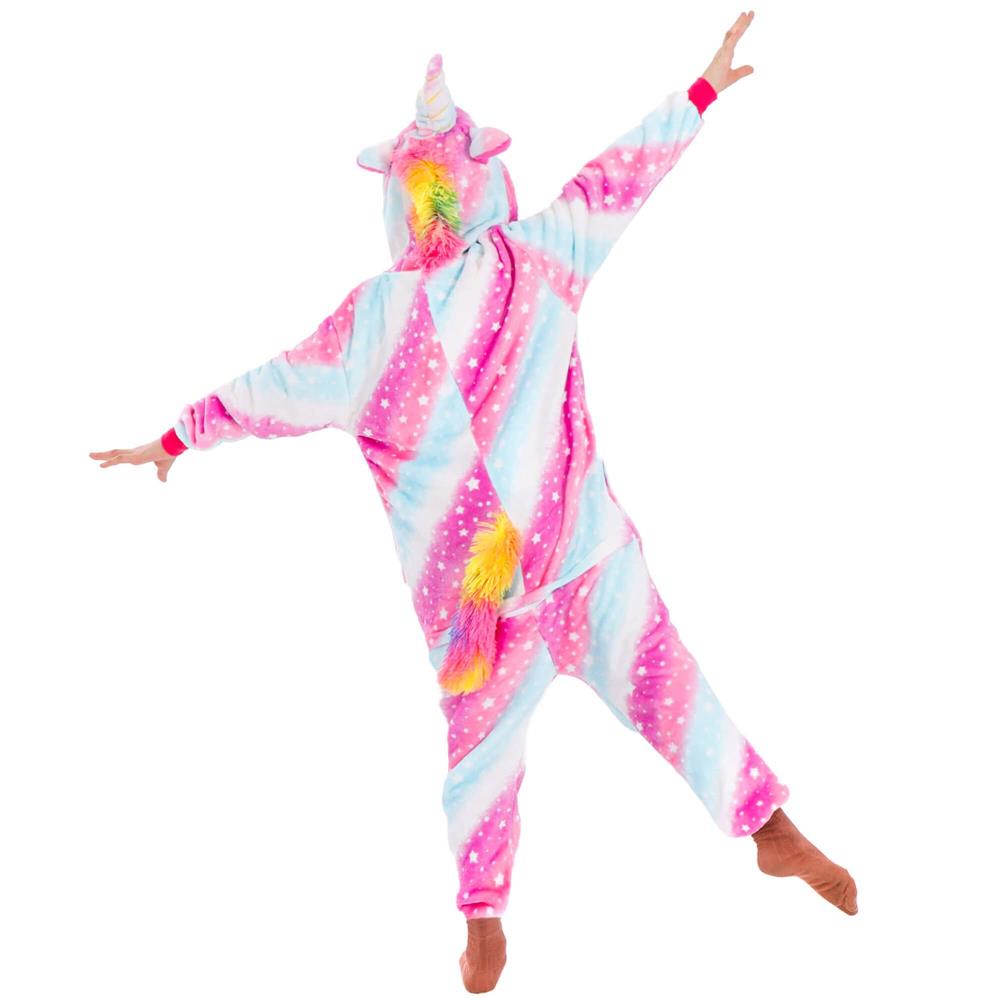Pijama salopeta unicorn pentru copii, pufoasa, 130-140 cm