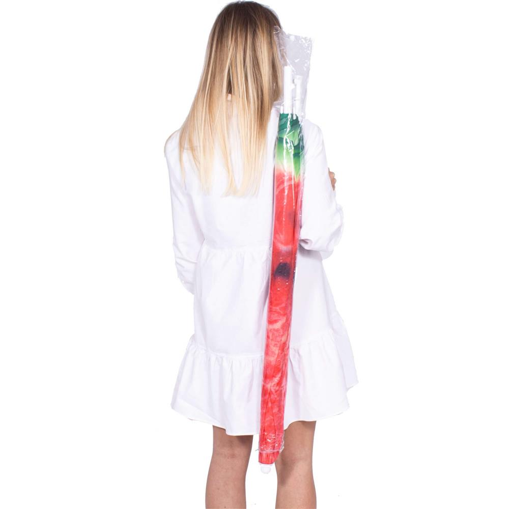 Umbrelă de plajă pliabilă Sersimo BU020, 180 cm, model pepene verde