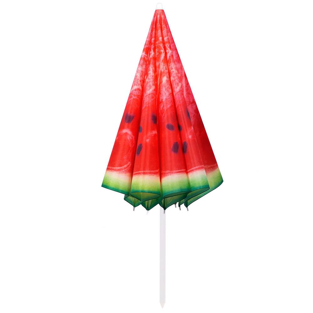 Umbrelă de plajă pliabilă Sersimo BU020, 180 cm, model pepene verde