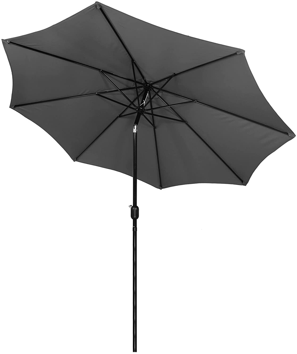 Umbrela terasa gradina, cu manivela si inclinare, GU200, diametru 300cm, gri antracit