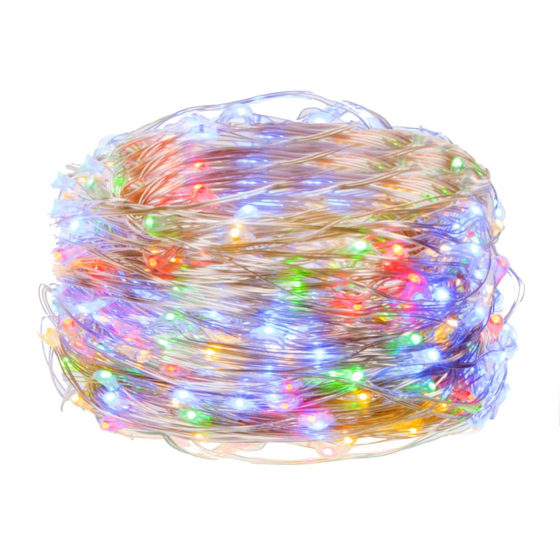 Instalație luminoasă decorativă 300 LED-uri, 30 m, multicolor, interior/exterior
