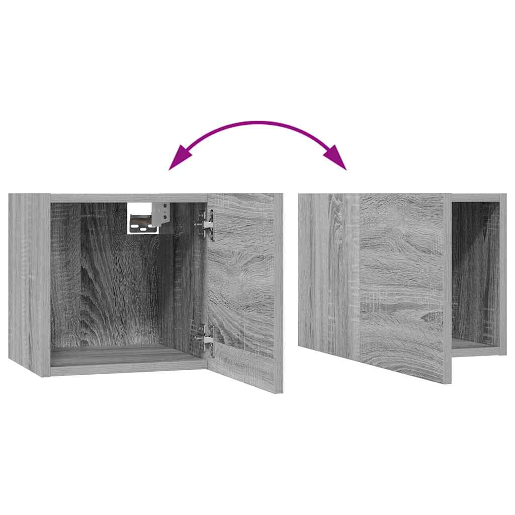 Set dulapuri TV, 10 piese, gri sonoma, lemn compozit GartenMobel Dekor