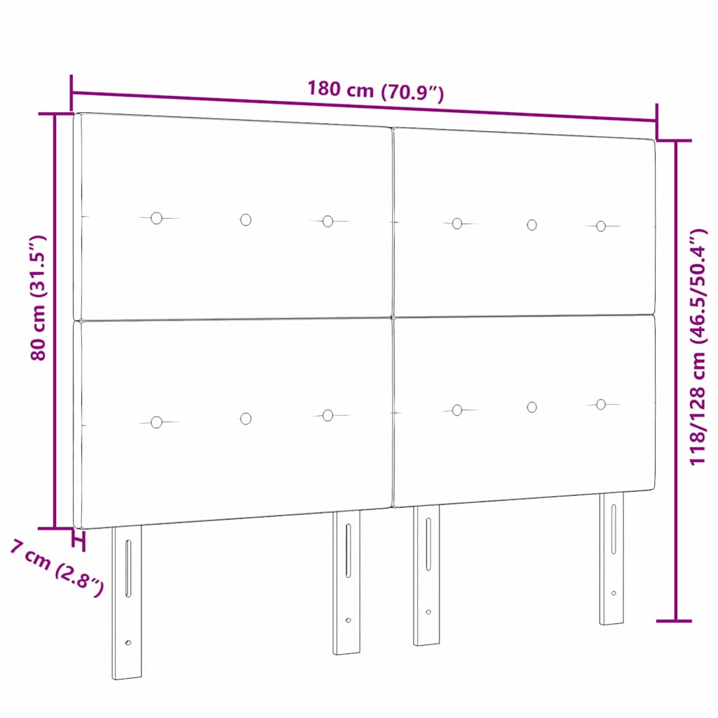 Cap de pat cu înălțime ajustabilă Crem 180 cm țesătură GartenMobel Dekor