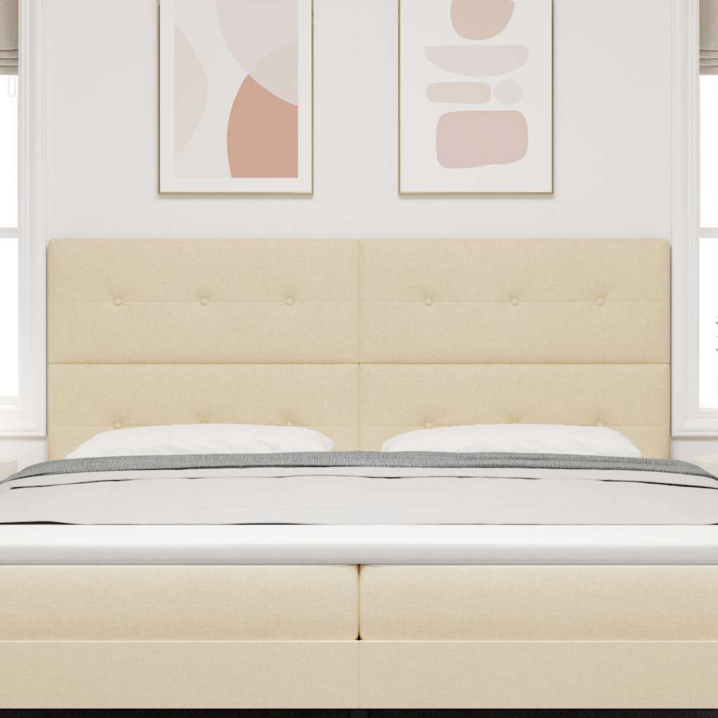 Cap de pat cu înălțime ajustabilă Crem 200 cm țesătură GartenMobel Dekor