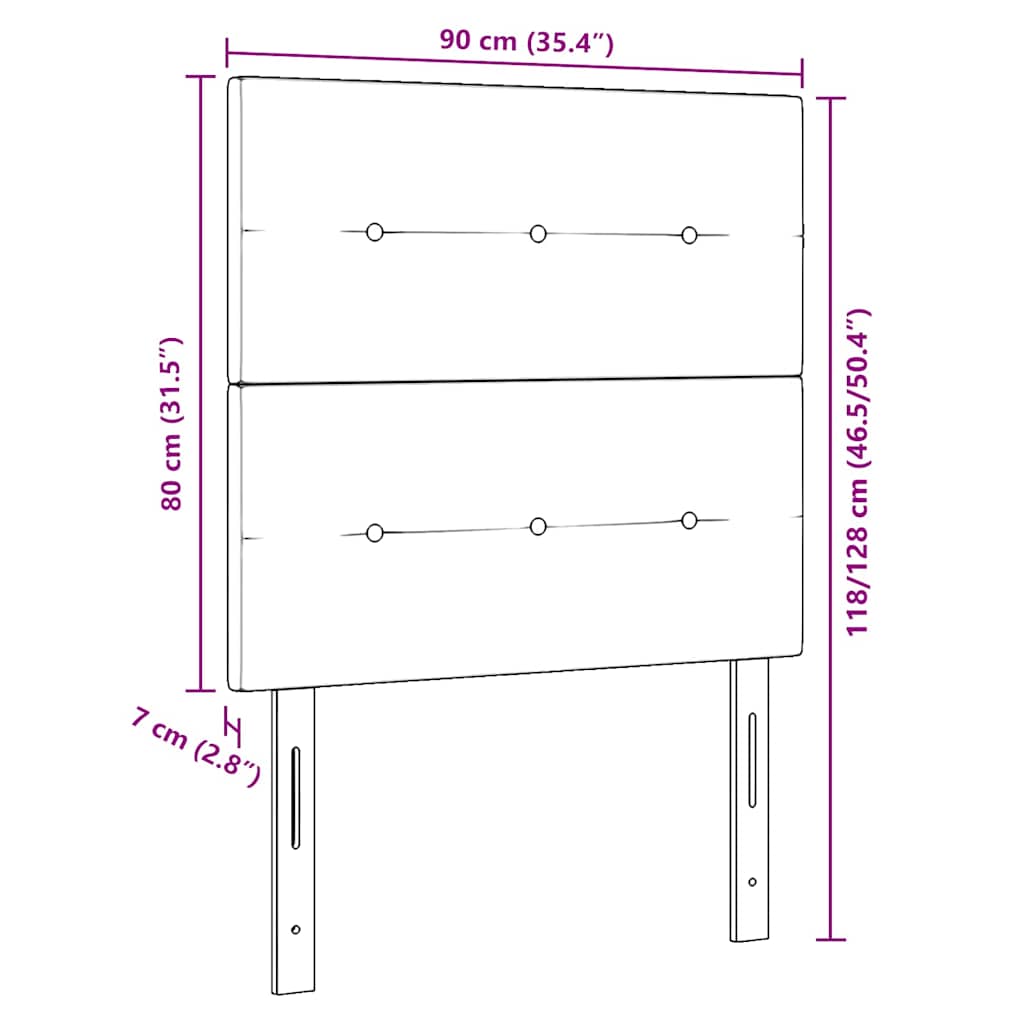 Cap de pat cu înălțime ajustabilă Crem 90 cm țesătură GartenMobel Dekor