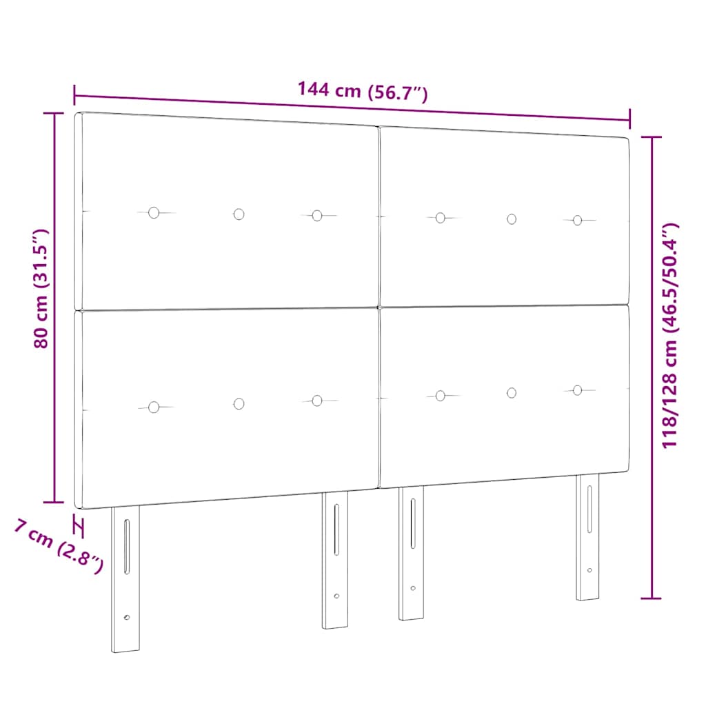 Cap de pat cu înălțime ajustabilă Maro închis 144 cm țesătură GartenMobel Dekor