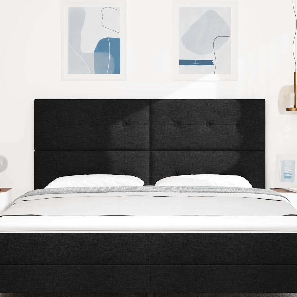 Cap de pat cu înălțime ajustabilă Negru 180 cm țesătură GartenMobel Dekor
