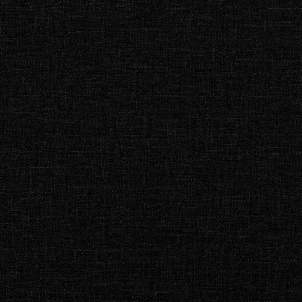 Pat cu arcuri cu pernă cu headboard Negru 140 x 200 cm țesătură GartenMobel Dekor