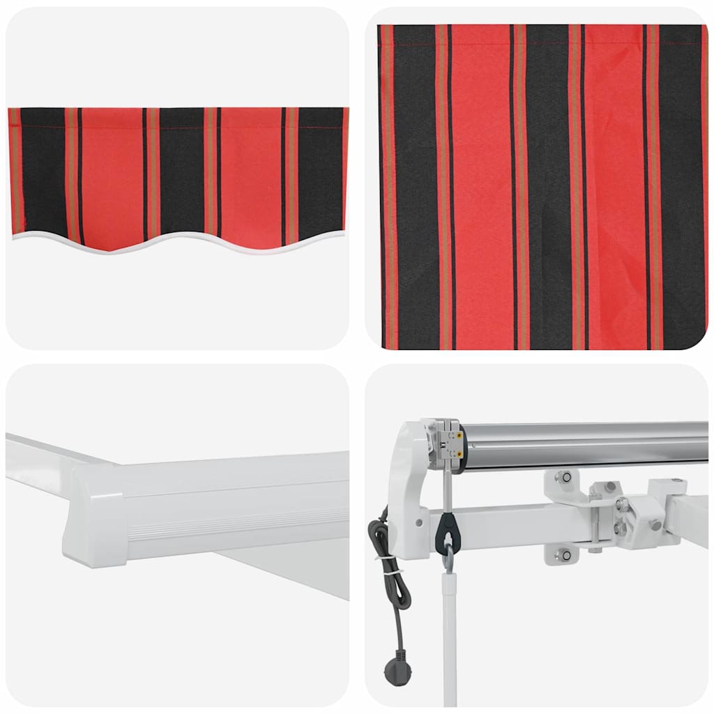 Cort electric retractabil portocaliu și maro 600 × 350 cm GartenMobel Dekor