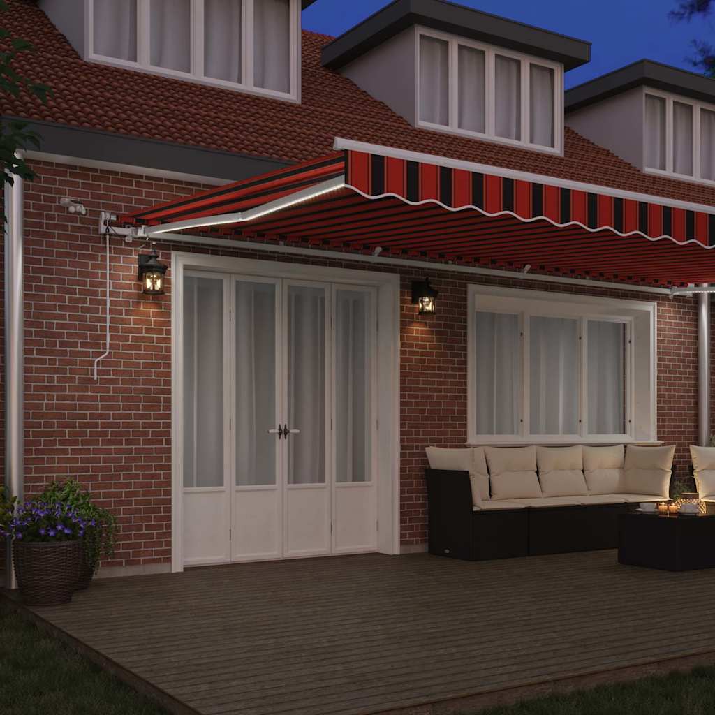 Cortina Retractabilă Portocalie și maro 600 × 350 cm GartenMobel Dekor