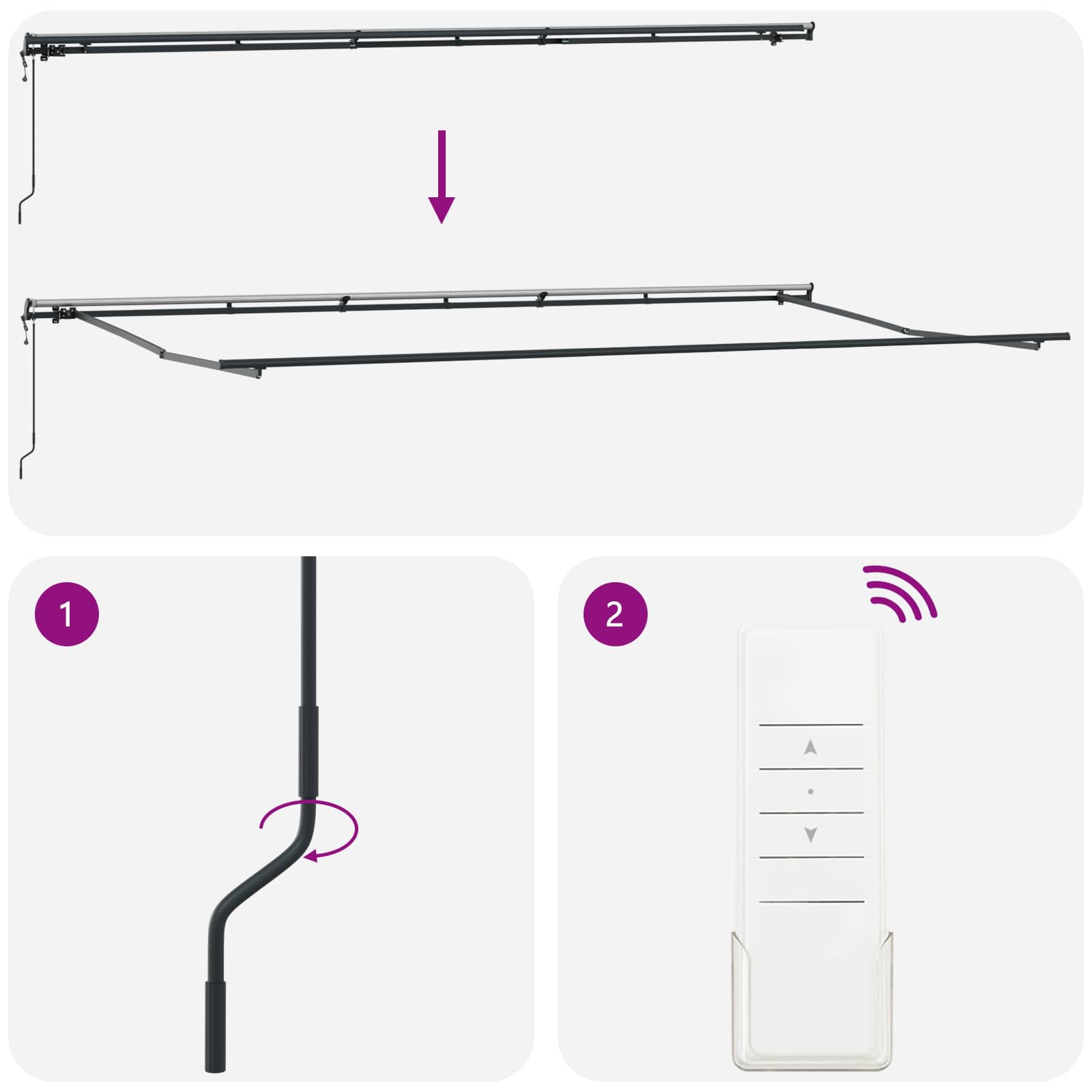 Cortina Retractabilă portocaliu și maro 600 × 350 cm GartenMobel Dekor