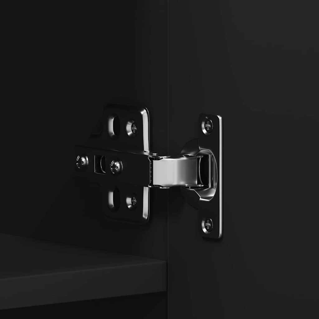 Dulap pentru pantofi Negru 80 x 35.5 x 180 cm Lemn compozit GartenMobel Dekor